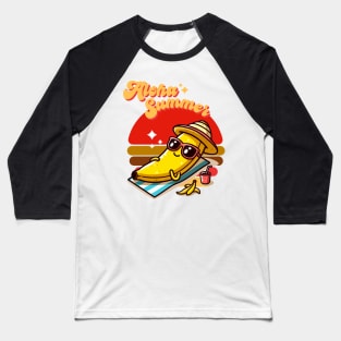 Aloha Summer Banana Tanning Baseball T-Shirt